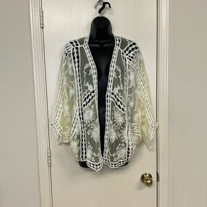 Ember Floral Lace Kimono Cardigan